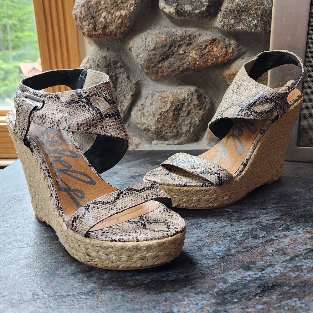 Rebels Kabuki Wedge Snakeskin Sandal Size 7.5